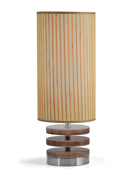 Stack Cylinder Wood Commercial Lighting, Cylinder Accent Table Lamp